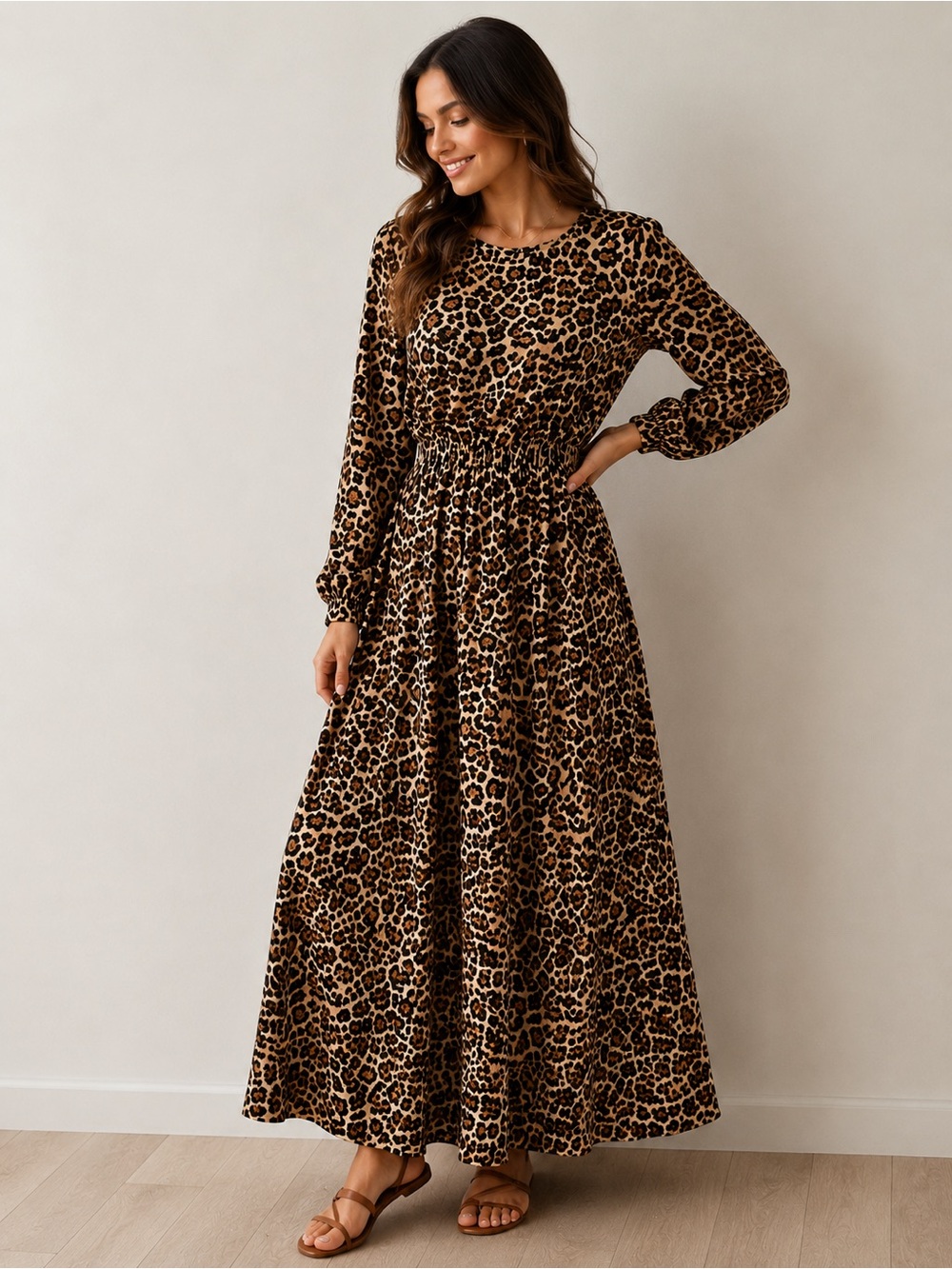 LOFT Leopard Print Maxi Dress – Size M